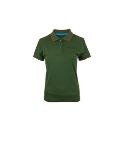 Image of Women's jersey polo shirt with breast pocket